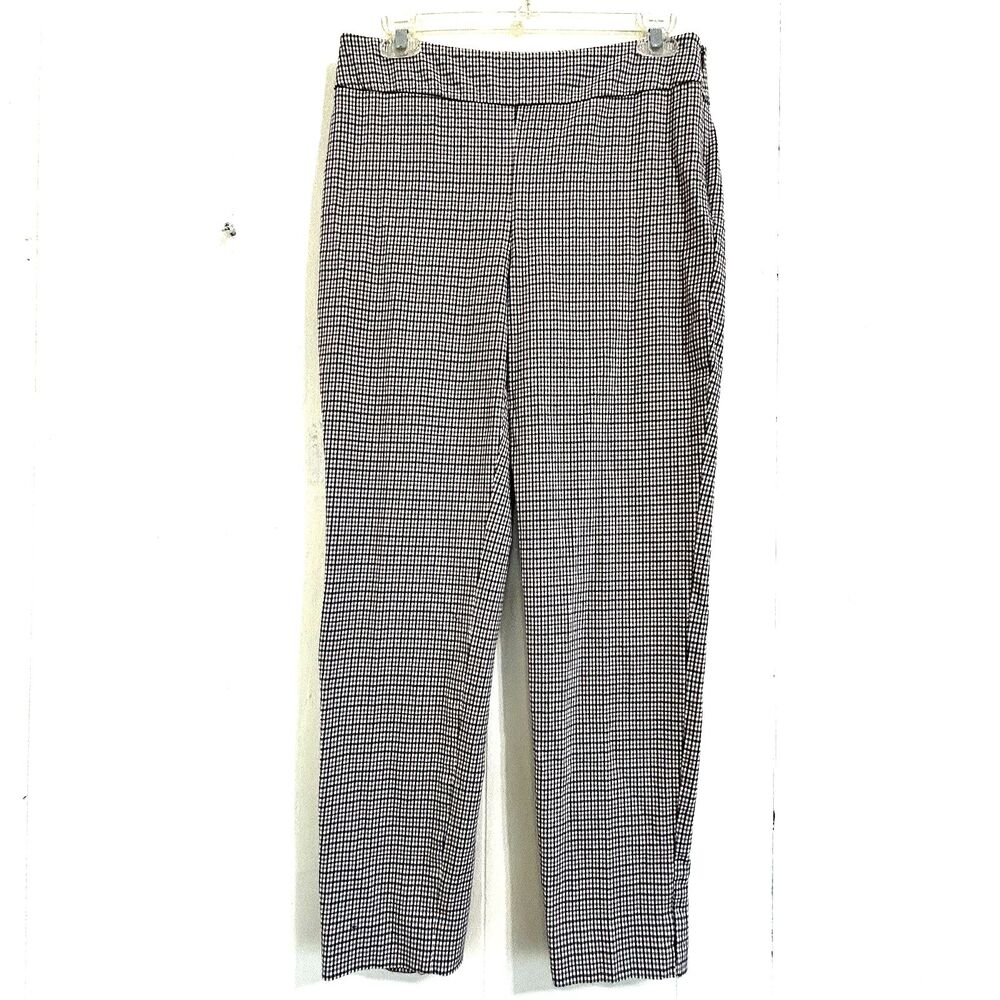 Talbots Chatham Ankle Pants Size 4 Brown Mini-Gingham Ankle Slim Pants
